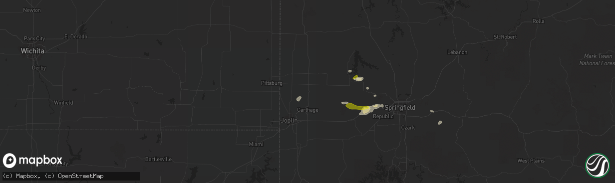 Hail map in Jasper, MO on March 1, 2020