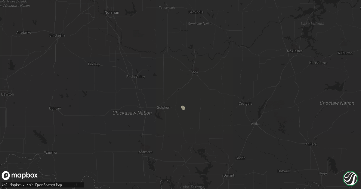 Hail map in Roff, OK on March 1, 2024