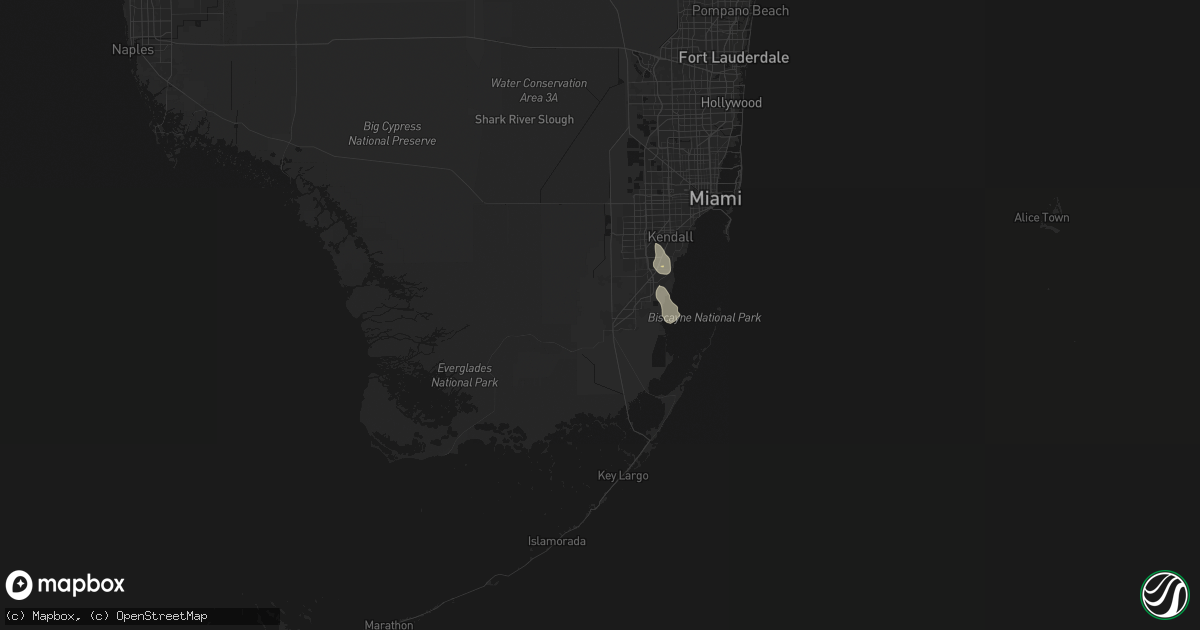 Hail map in Homestead, FL on March 1, 2026