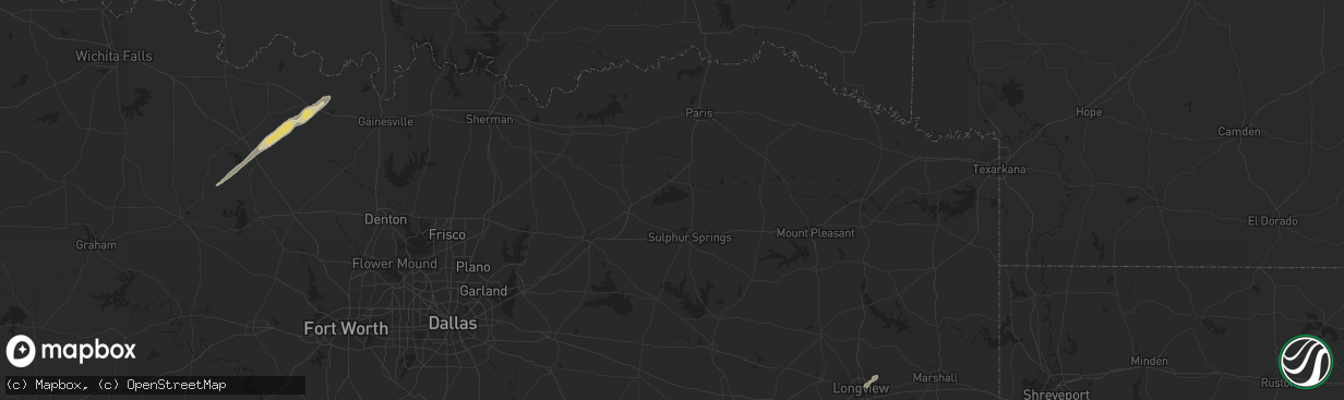 Hail map in Saint Jo, TX on March 2, 2014