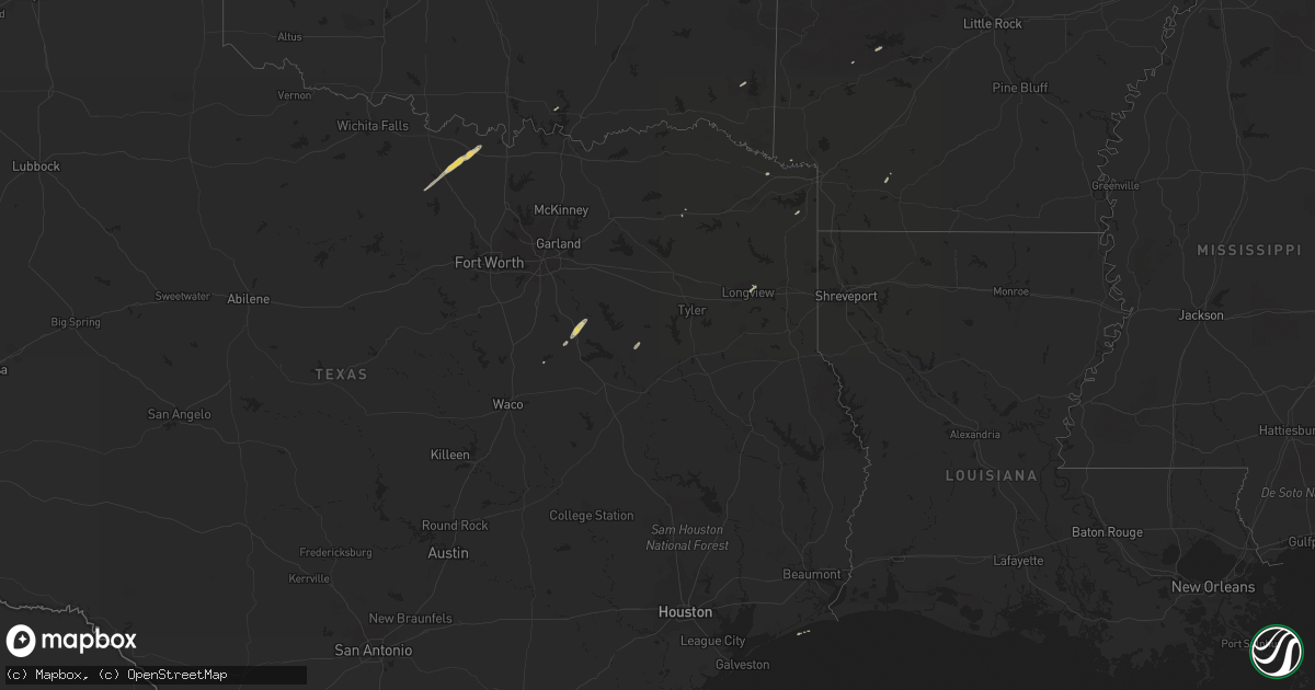 Hail map on March 2, 2014