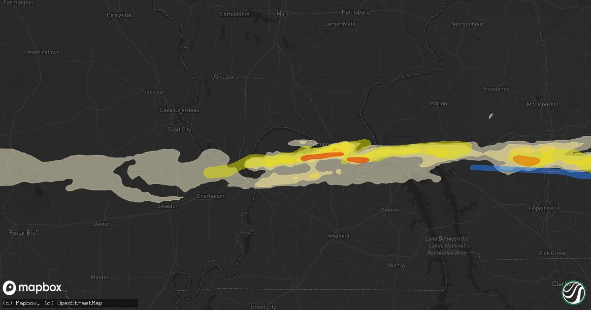 Hail map in Kevil, KY on March 2, 2020