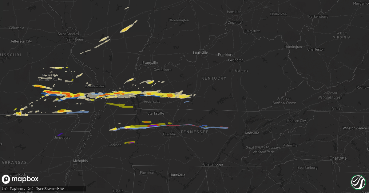 Hail map on March 2, 2020