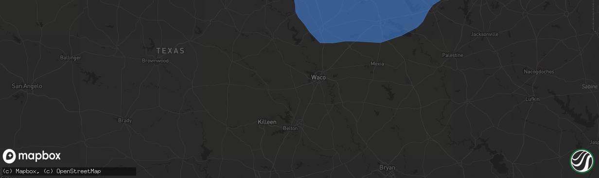 Hail map in Arlington, TX on March 2, 2023