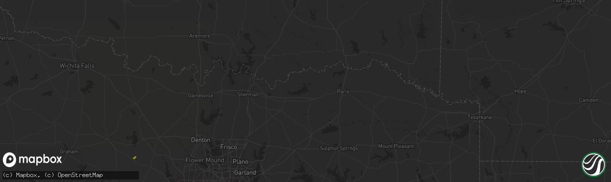 Hail map in Poolville, TX on March 2, 2023