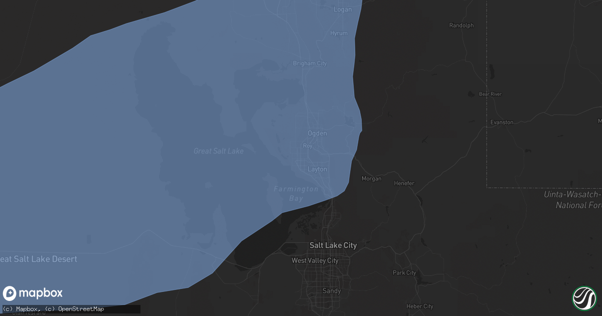 Hail map in Clearfield, UT on March 2, 2024