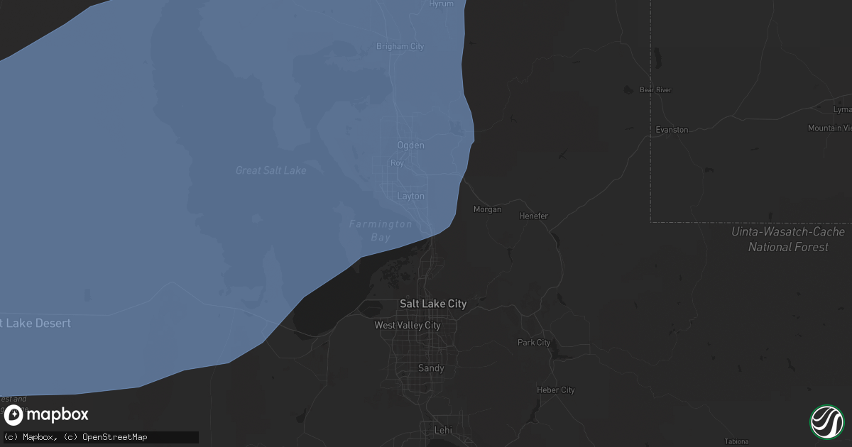 Hail map in Kaysville, UT on March 2, 2024