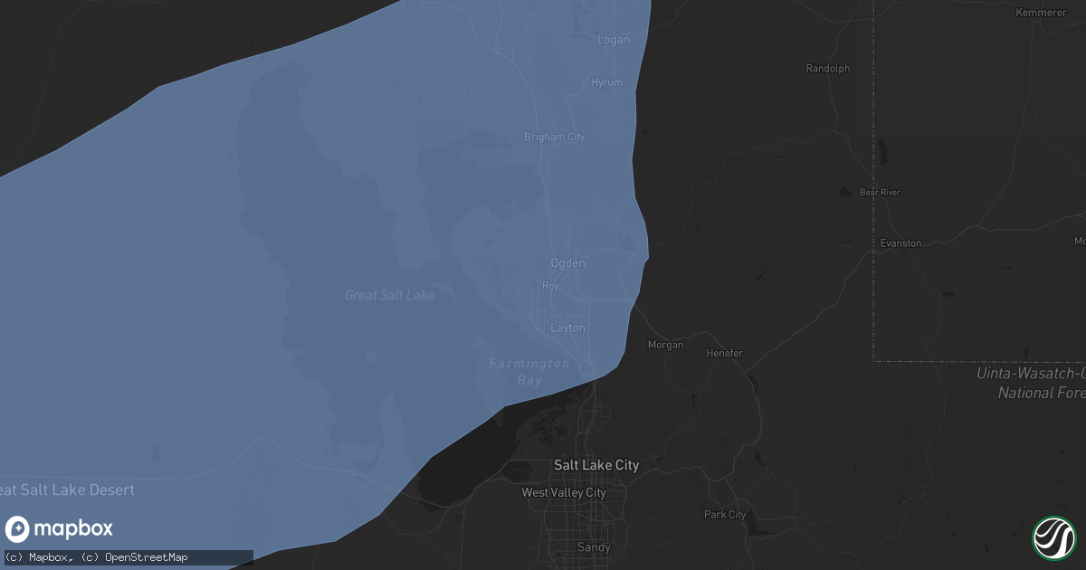 Hail map in Roy, UT on March 2, 2024