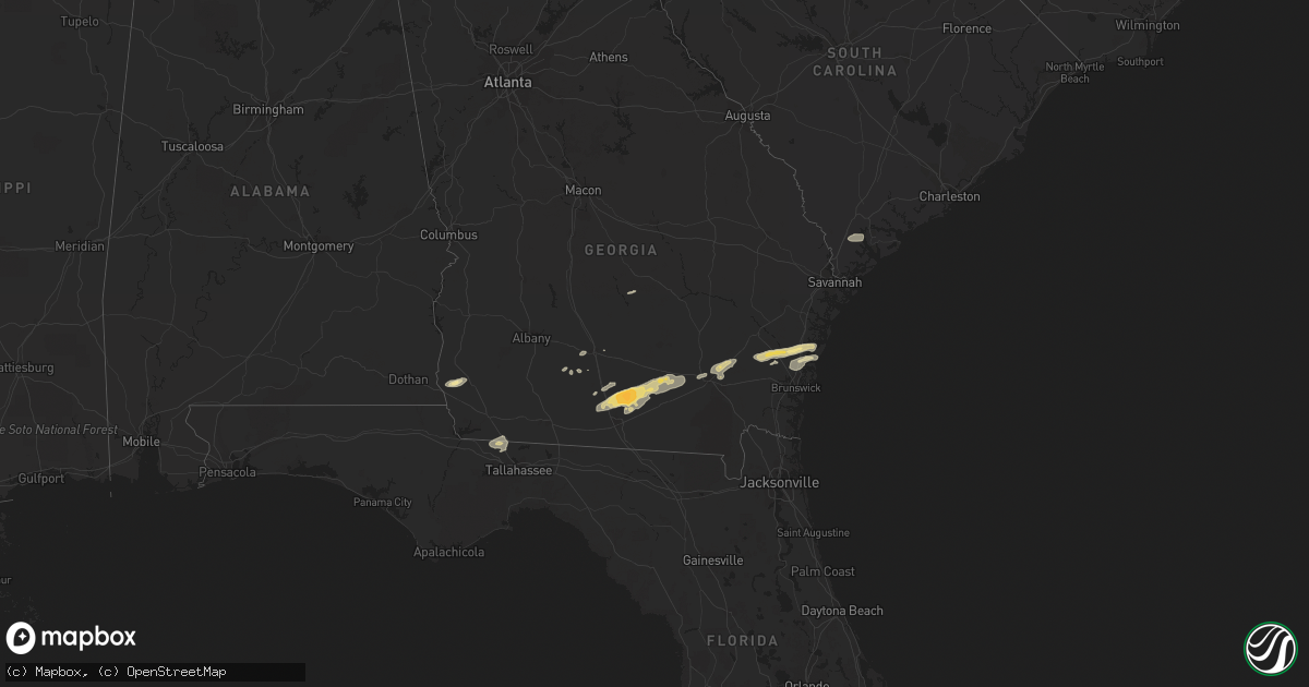 Hail map in South Carolina on March 3, 2012