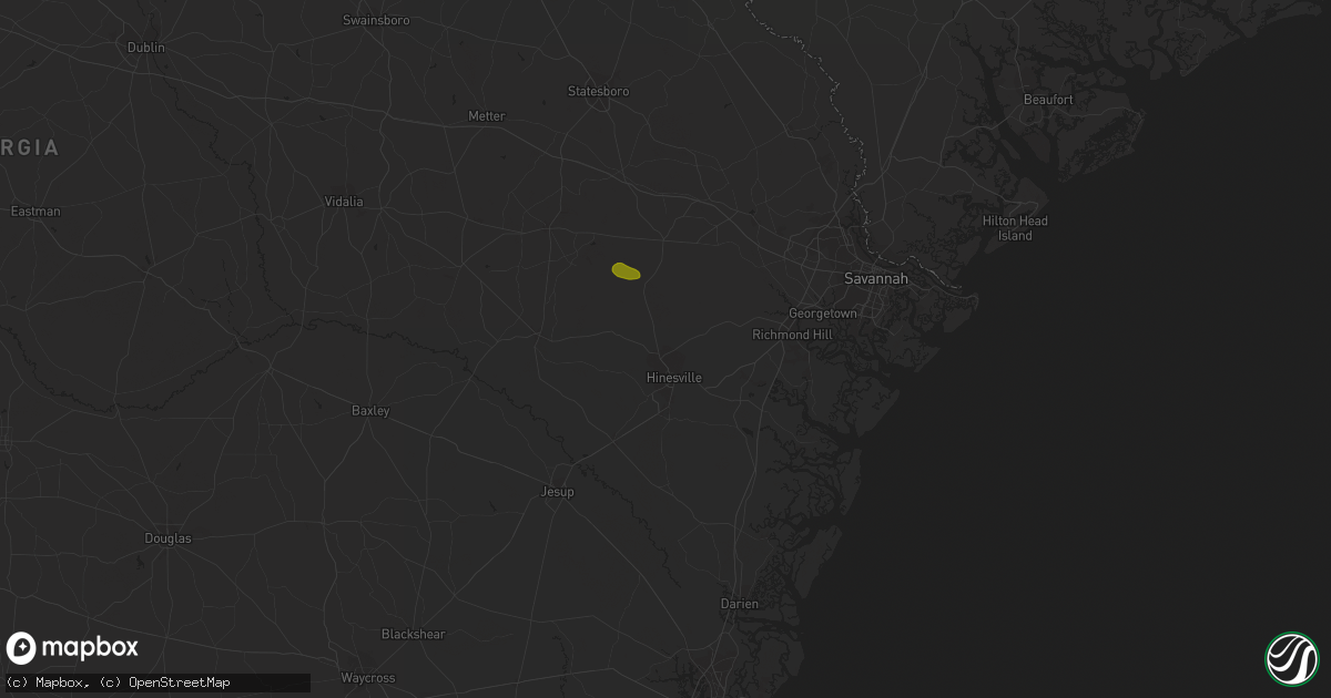 Hail map in Fort Stewart, GA on March 3, 2014