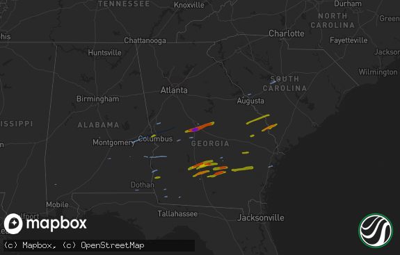 Hail map preview on 03-03-2019