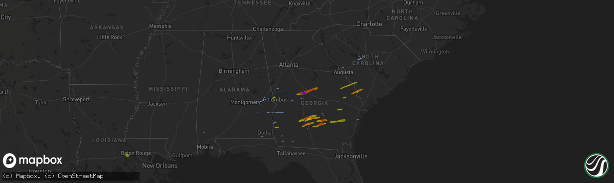 Hail map on March 3, 2019