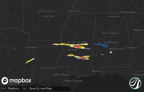 Hail map preview on 03-03-2020