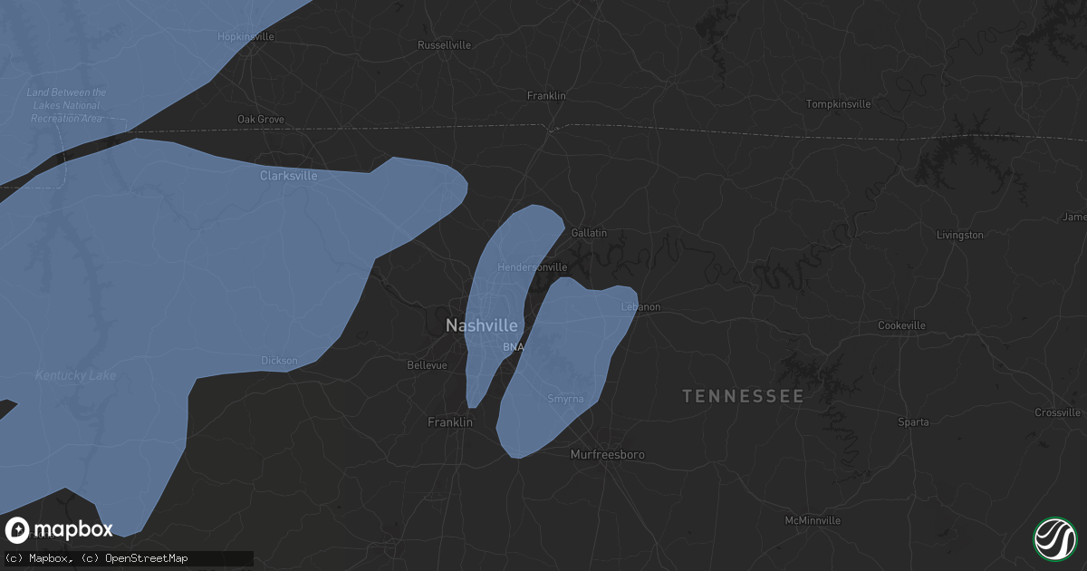 Hail map in Birmingham, AL on March 3, 2023