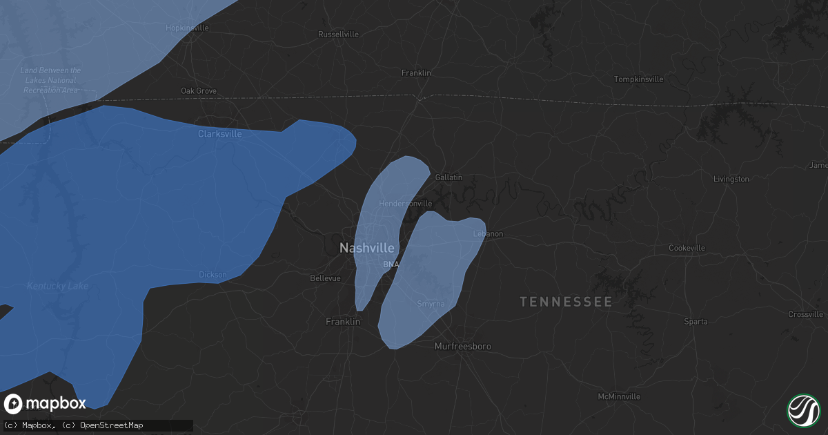 Hail map in Decatur, AL on March 3, 2023