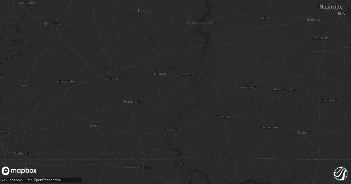 Hail map in Hamilton, AL on March 3, 2023