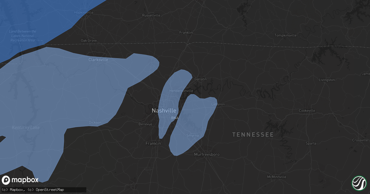 Hail map in Huntsville, AL on March 3, 2023
