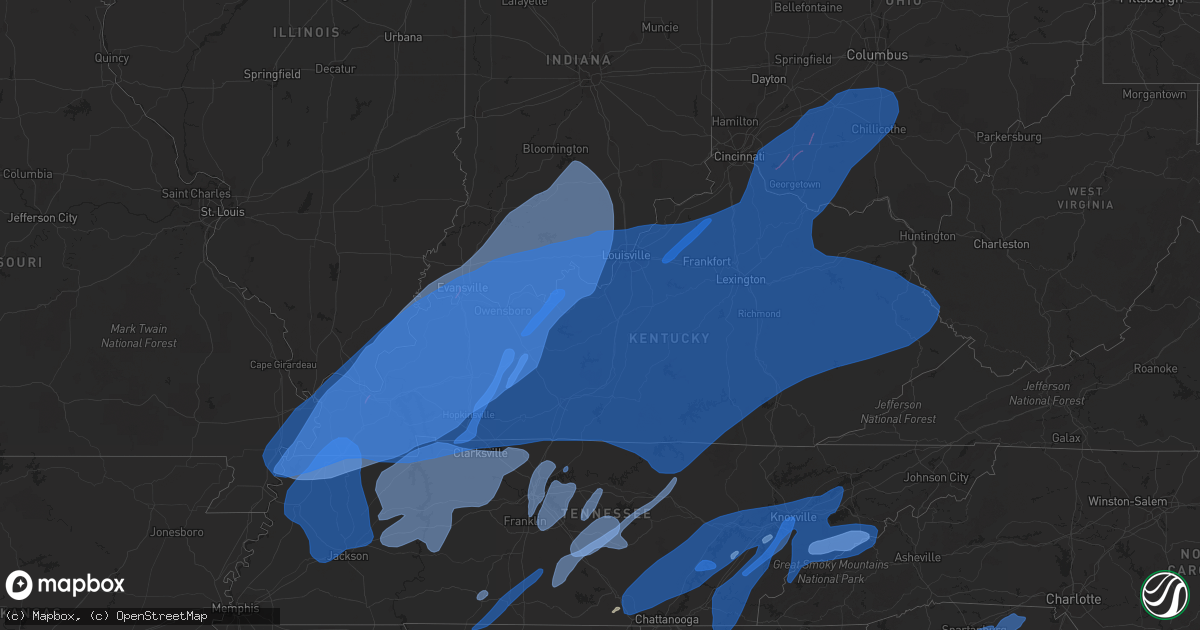 Hail Map in Kentucky on March 3, 2023 HailTrace