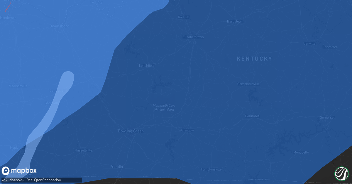 Hail map in Lexington, KY on March 3, 2023