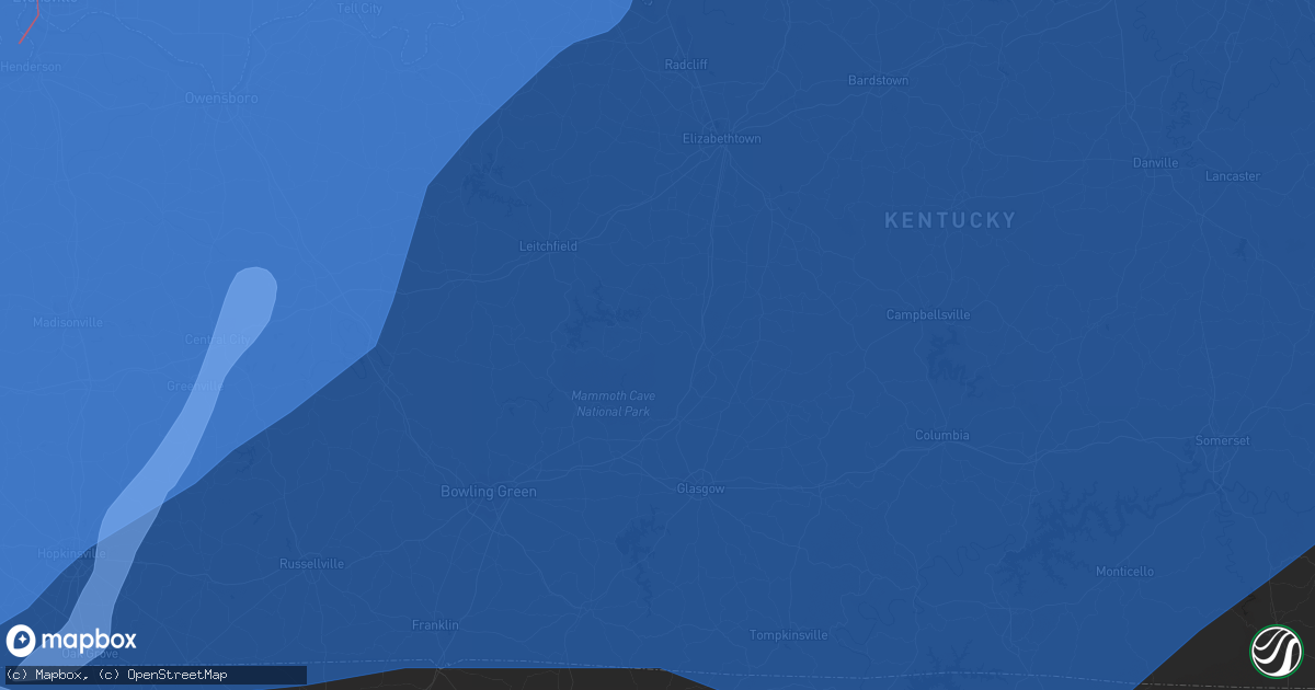 Hail map in Nashville, TN on March 3, 2023