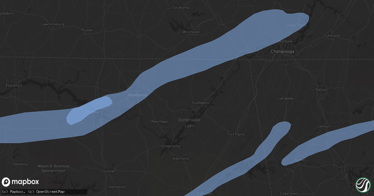 Hail map in Soddy Daisy, TN on March 3, 2023