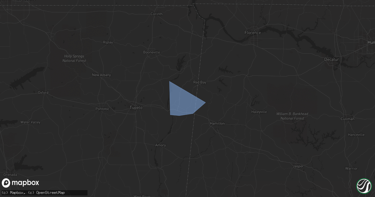Hail map in Tremont, MS on March 3, 2023