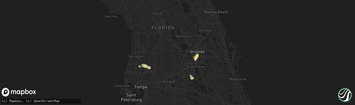 Hail map in Clermont, FL on March 3, 2024