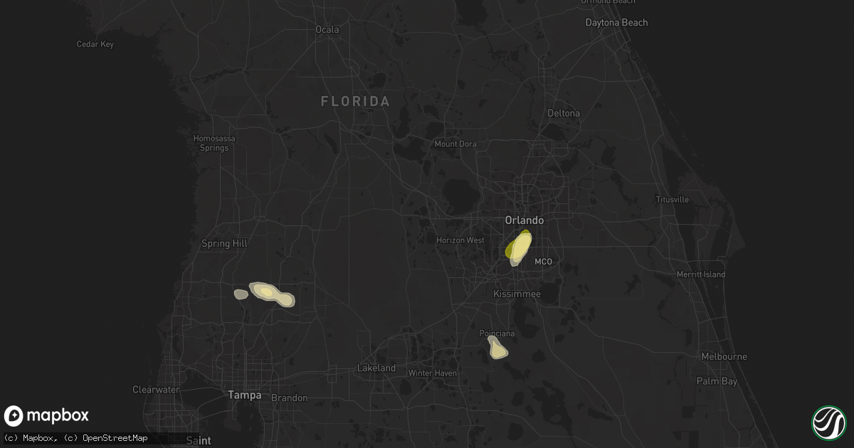 Hail map in Clermont, FL on March 3, 2024