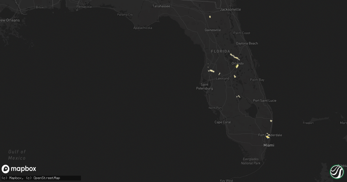 Hail map in Florida on March 3, 2024