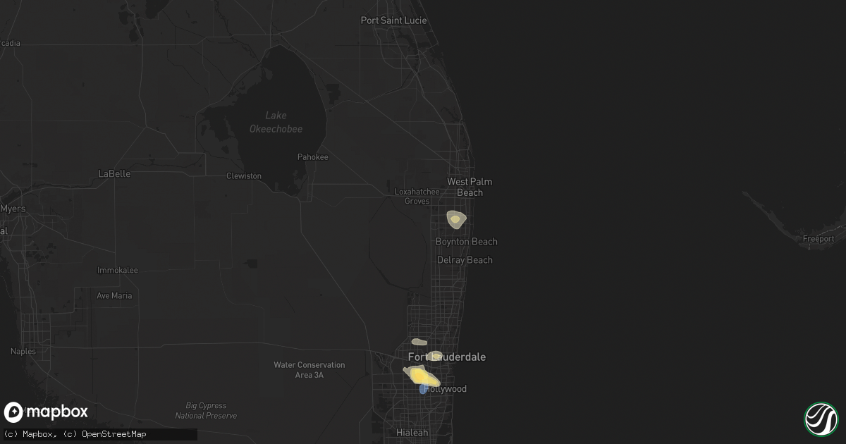 Hail map in Lake Worth, FL on March 3, 2024