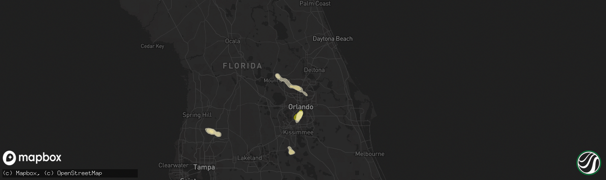 Hail map in Longwood, FL on March 3, 2024