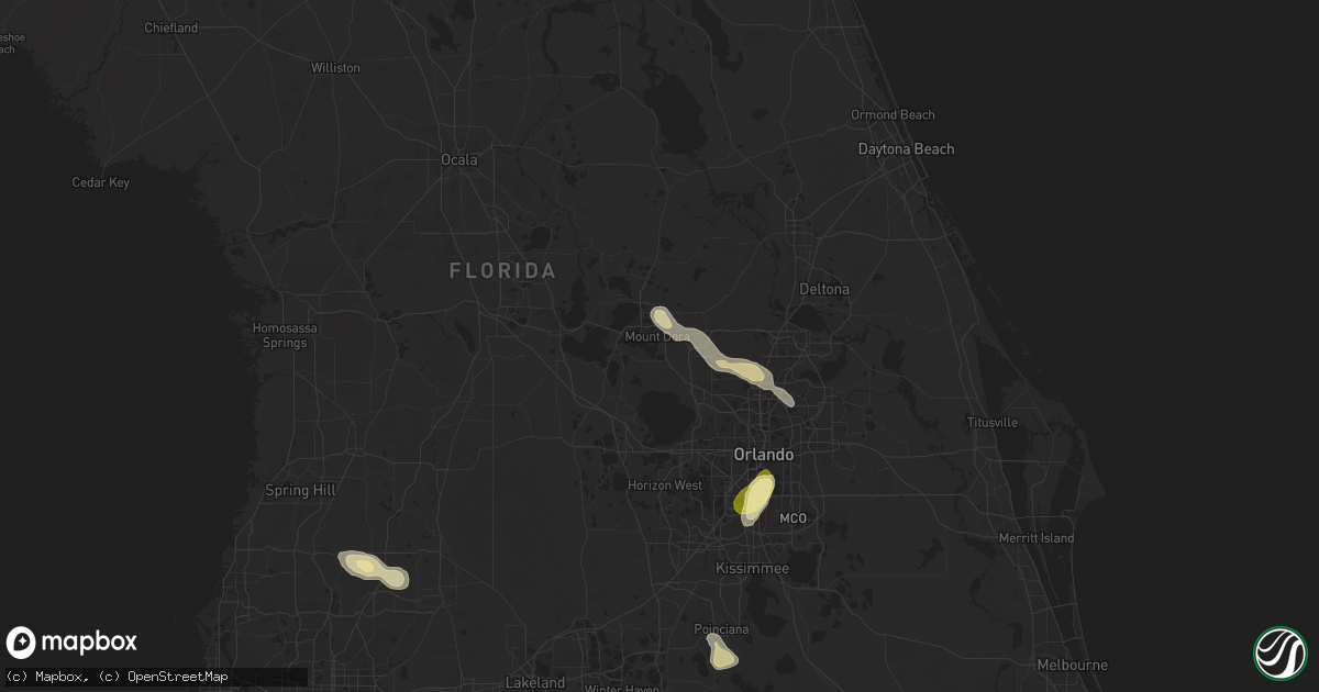 Hail map in Mount Dora, FL on March 3, 2024