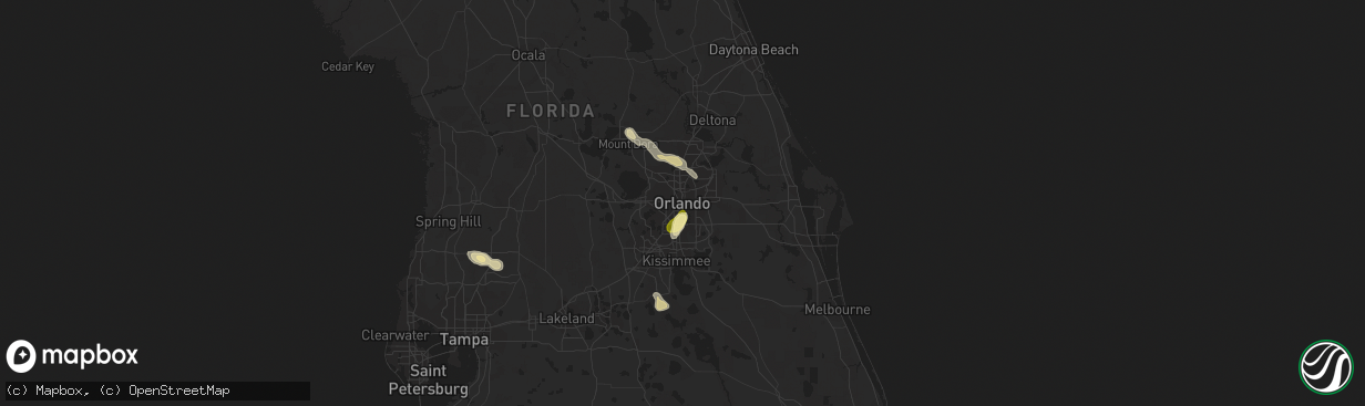 Hail map in Orlando, FL on March 3, 2024