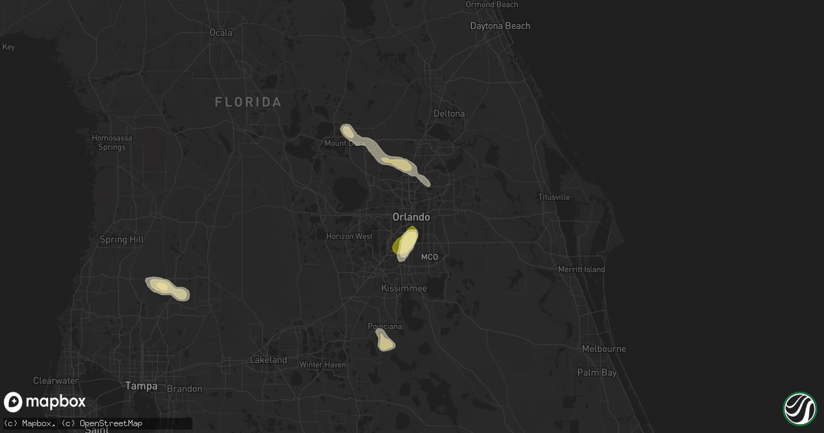 Hail map in Orlando, FL on March 3, 2024