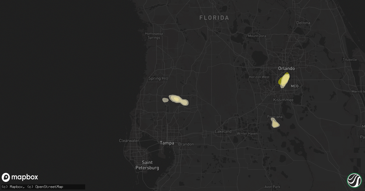 Hail map in San Antonio, FL on March 3, 2024