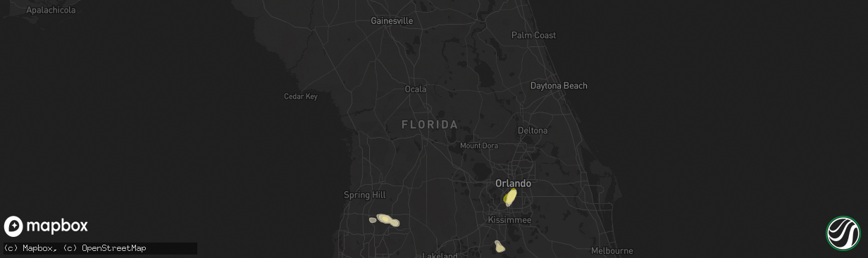 Hail map in The Villages, FL on March 3, 2024