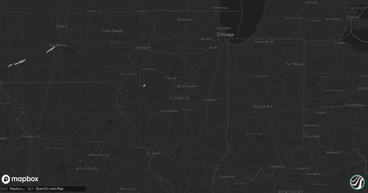 Hail map in Illinois on March 3, 2025