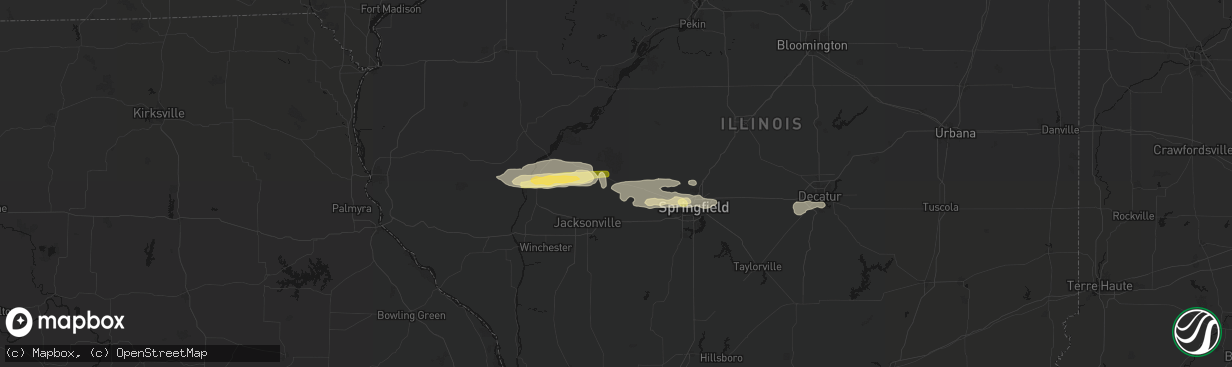 Hail map in Ashland, IL on March 3, 2026