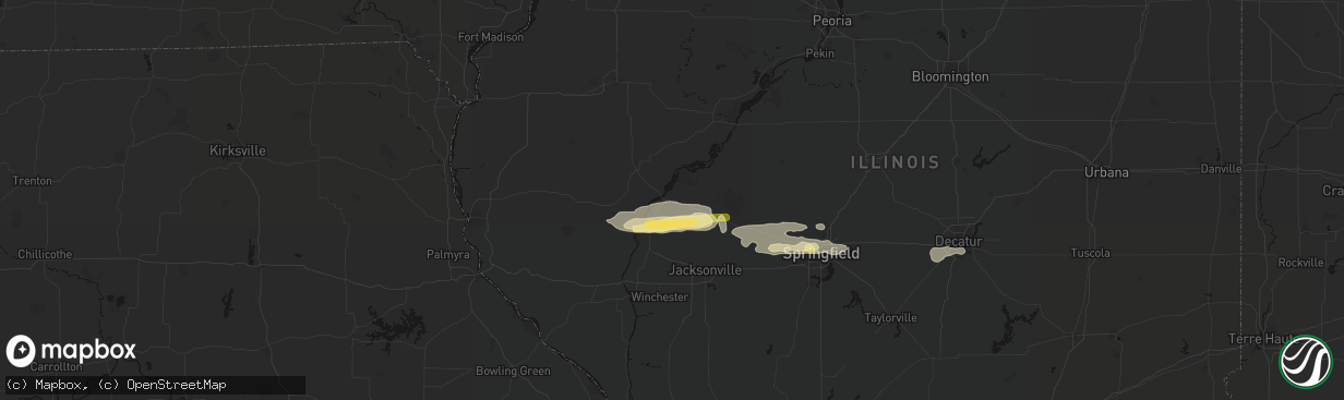 Hail map in Beardstown, IL on March 3, 2026