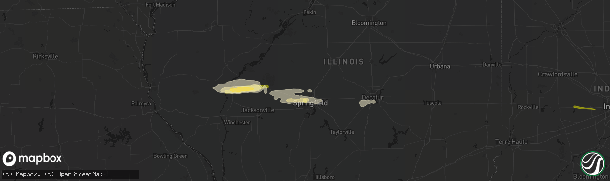 Hail map in Cantrall, IL on March 3, 2026