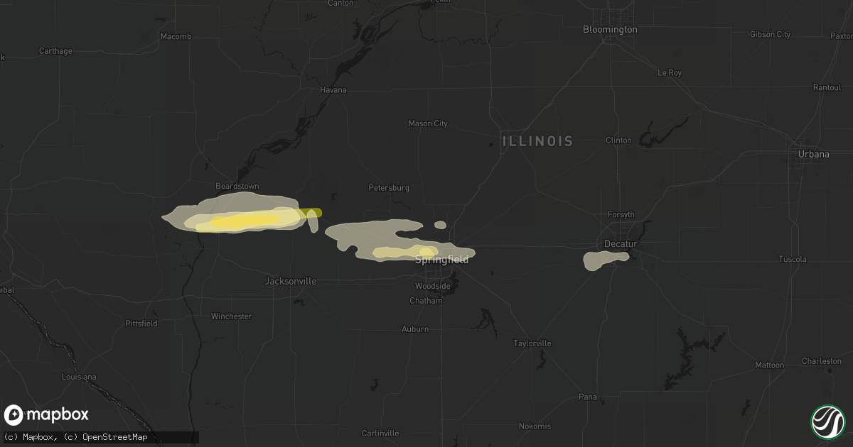 Hail map in Cantrall, IL on March 3, 2026