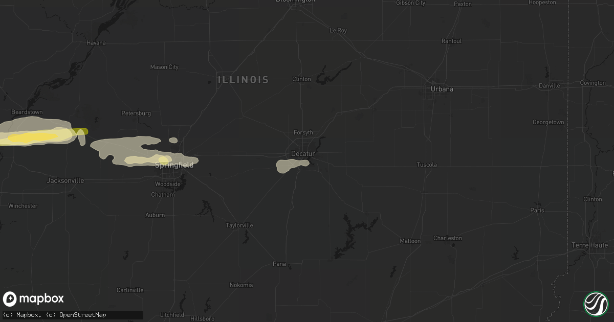 Hail map in Decatur, IL on March 3, 2026