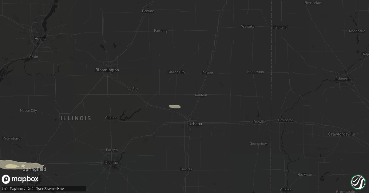 Hail map in Dewey, IL on March 3, 2026