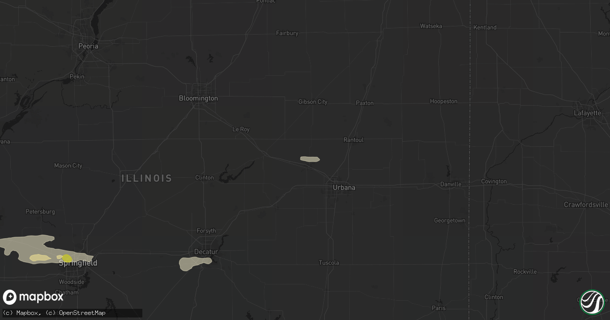Hail map in Mahomet, IL on March 3, 2026