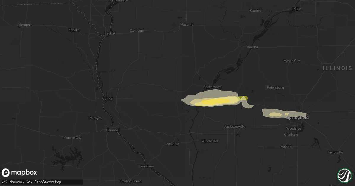 Hail map in Mount Sterling, IL on March 3, 2026