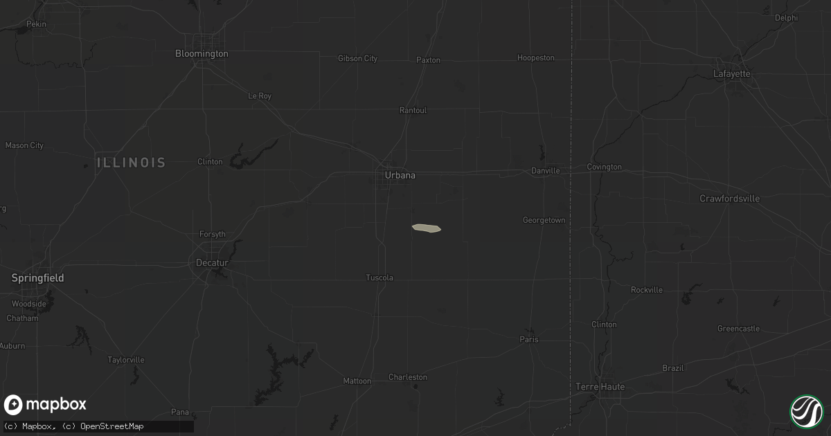 Hail map in Philo, IL on March 3, 2026