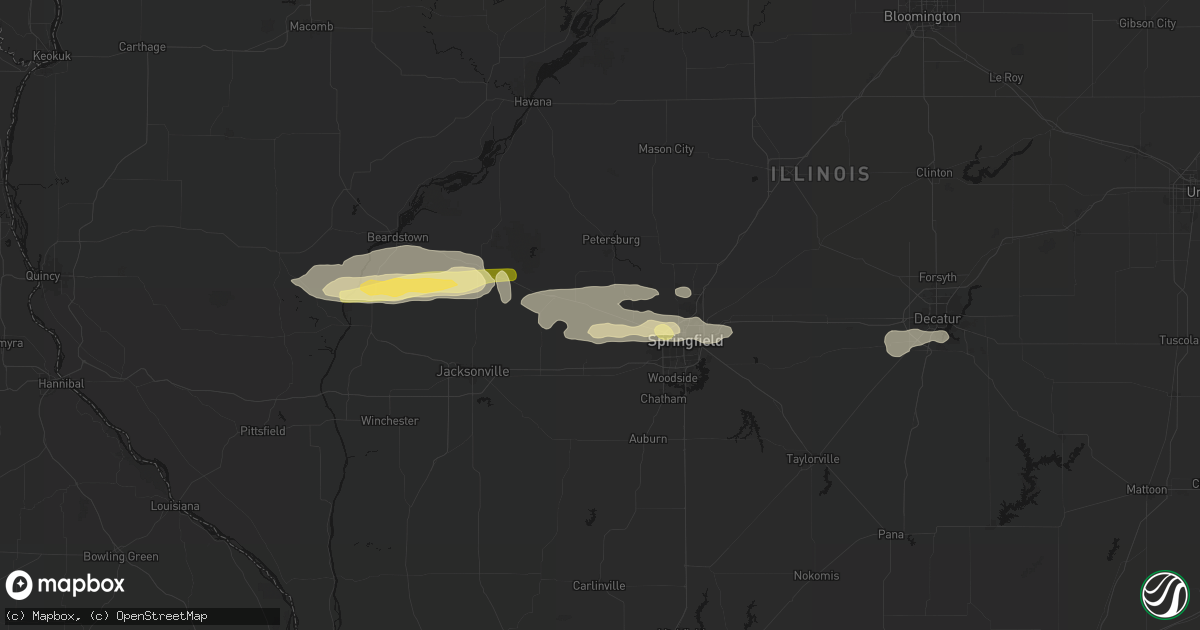 Hail map in Pleasant Plains, IL on March 3, 2026