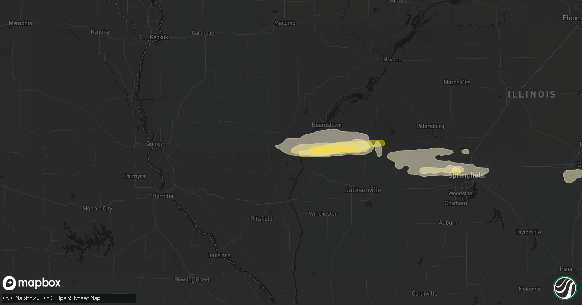 Hail map in Versailles, IL on March 3, 2026