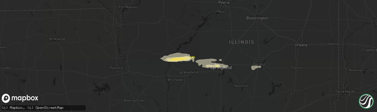 Hail map in Virginia, IL on March 3, 2026