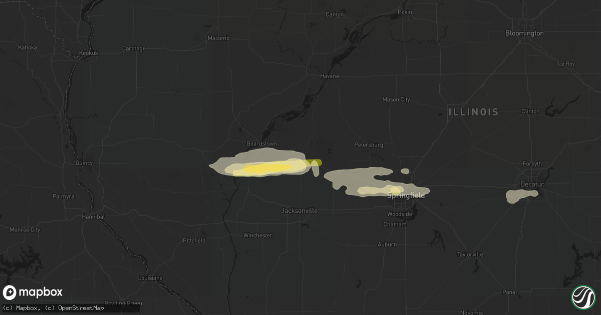 Hail map in Virginia, IL on March 3, 2026